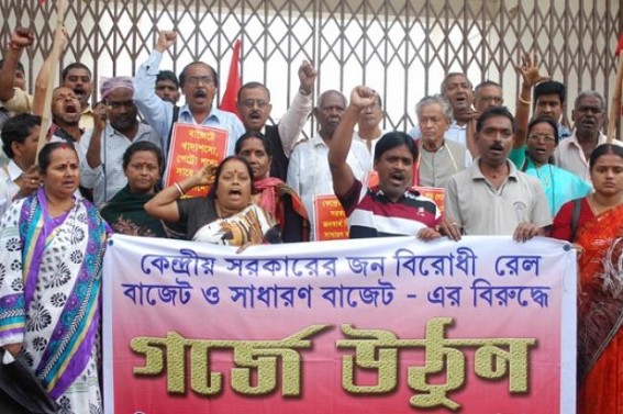 Tripura SC Samannay Samity agitates over central budget